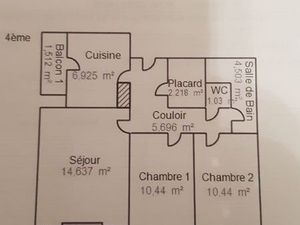 83500 Euros appartement 60 m actuellement loué