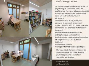 Sous-location bureau paramédical