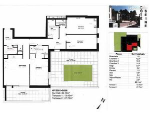 Appartement 4 pièces 82 m²