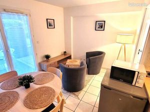 Studio meublé - terrasse - plein centre ville