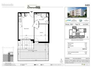 Appartement 2 pièces 39 m²