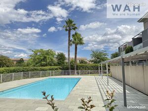 Appartement exception t3 90m2 terrasse-2 chambres+2 garages + piscine privee - res. Luxe