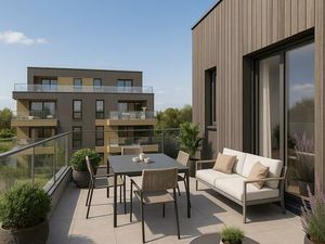 -T3 ATTIQUE / GRANDE TERRASSE VUE CHAMPS /FAIBLES CHARGES/ PETITE RESIDENCE