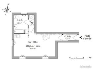 Studio 1 pièce 31 m²