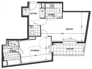 Location Appartement 2 pièces à Saint-Herblain (44800) : à louer 2 pièces / 46m² Saint-Her