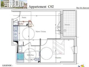 Location Appartement 2 pièces à Caen (14000) : à louer 2 pièces / 40m² Caen