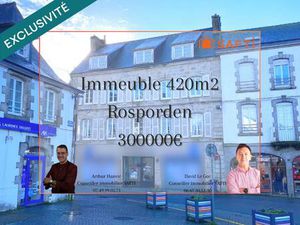 Hyper-centre de Rosporden-immeuble de rapport 3 plateaux- locale commercial refait à neuf 