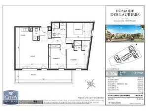 Location Appartement 4 pièces 80m² BAILLARGUES 34670