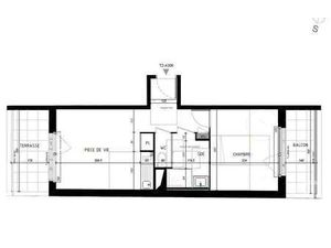 Location Appartement 2 pièces à Rennes (35000) : à louer 2 pièces / 41m² Rennes