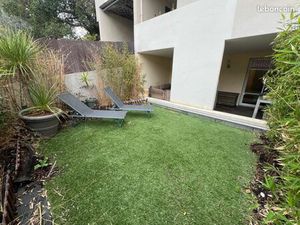 T2 meublé avec terrasse et jardin prive Résidence Cap Ouest