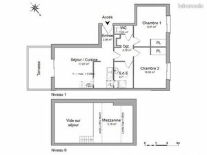 Appartement 3 pièces 54 m²