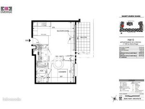 Appartement 2 pièces 45 m²