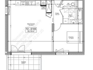 T2 NON MEUBLE BOSSEY