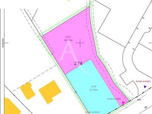 Terrain proche centre-ville d'environ 650m² non viabilisé (lot B)