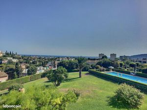 Antibes - vue mer - beau trois pieces residence piscine