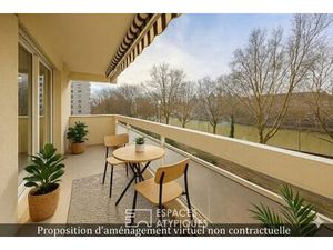 Appartement familial de 4 chambres avec 2 grands balcons vue Saône