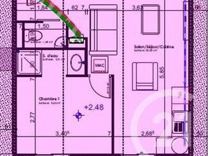 Appartement F2 à louer - 2 pièces - 35 m2 - Maen Roch - 35 - BRETAGNE