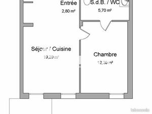 Appartement 2 pièces 39 m²