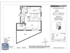 Location Appartement 3 pièces à Saint-Sébastien-Sur-Loire Jaunaie-Profondine (44230) : à l