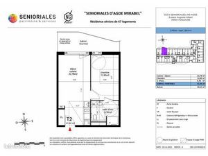 A louer Superbe T2-Résidence Séniors avec services à AGDE