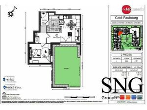 Appartement 2 pièces 42 m²