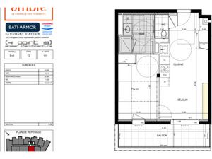 Location Appartement 2 pièces à La Chapelle-des-Fougeretz (35520) : à louer 2 pièces / 43m