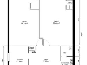 Location locaux professionnels 120 m² à Angers (49000)  2 413 €