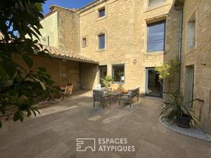 Maison de village lumineuse avec piscine proche Uzès