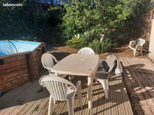 Libre au 01/01/2026:location villa 4 chambres plain pied clim piscine