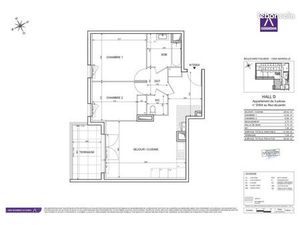 Appartement 3 pièces 62 m²