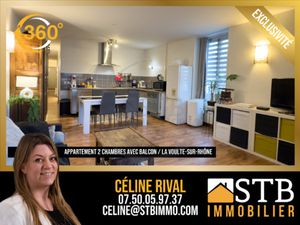 Appartement avec balcon vue dégagée 2 chambres