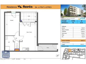 Appartement à louer 2 pièces 45.92 m² - Istres (13) - 706€