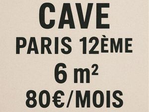 Location cave Paris 12eme