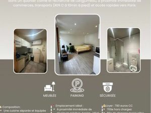 Longjumeau (91160) – À louer : F1 meublé 25 m² + parking