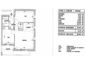 Particulier loue appartement T3