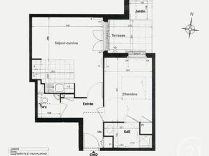 Appartement F2 à louer - 2 pièces - 45 20 m2 - Rambouillet - 78 - ILE-DE-FRANCE