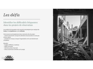 Organisation et pilotage de projets de rénovation