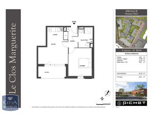 Appartement à louer 2 pièces 42 m² - Seclin (59) - 587€