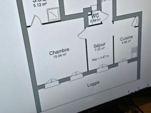 T2 meublé 38M2 + extérieur 15m2