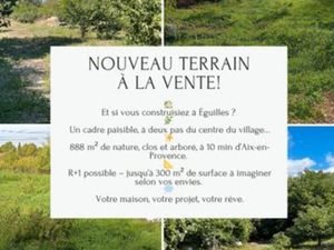 Terrain Constructible sur Eguilles à 9km d'Aix en Provence