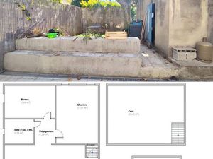 T3 RDC indépendant 46 5m² avec terrasse  remise indépendante et cave aménagée de 22m² 1480