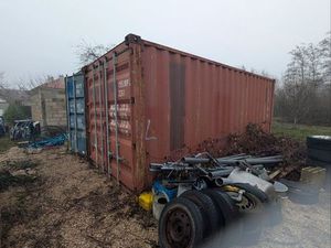 Box garage conteneur dépôt avec terrain