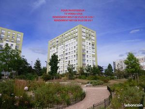 Appartement T3 vendu loué de 56 47m2 avec cave et garage box à Orléans la Source