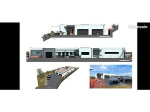 Terrain avec projet de villa d'architecte contemporaine