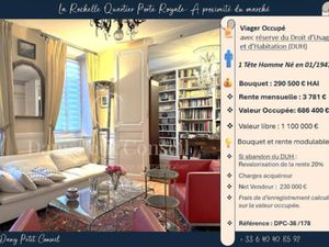 Vente viager 8 pièces 179.04 m² à La Rochelle (17000)  290 500 €