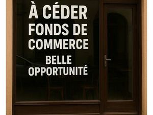 À céder fonds de commerce – Belle opportunité