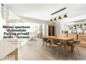 Maison dans quartier tranquille et calme  4 chambres  130 m²  rénovée et climatisée - Prêt