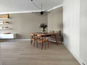 Rue au bois  ± 88m²  2ch + garage  cave  local vélo  jardin