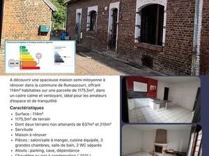 Maison à vendre sur Rumaucourt