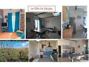 Barzan/ à louer gîte 2 ch  WIFI parking jardin  590 euros